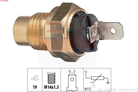 EPS 1-830-096 - Senzor,temperatura ulei aaoparts.ro