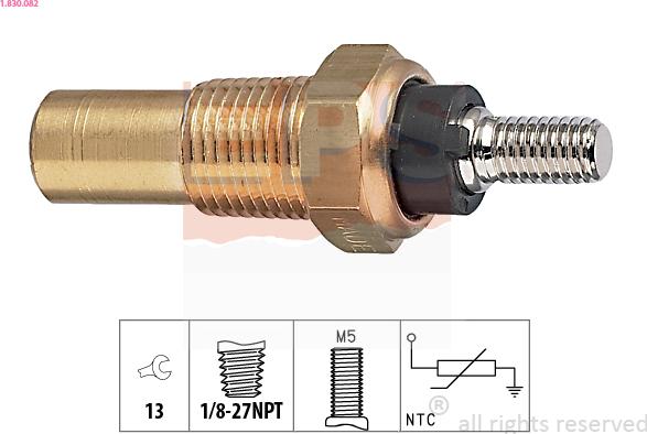 EPS 1.830.082 - Senzor,temperatura lichid de racire aaoparts.ro