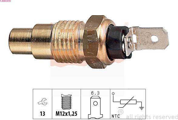 EPS 1.830.078 - Senzor,temperatura lichid de racire aaoparts.ro