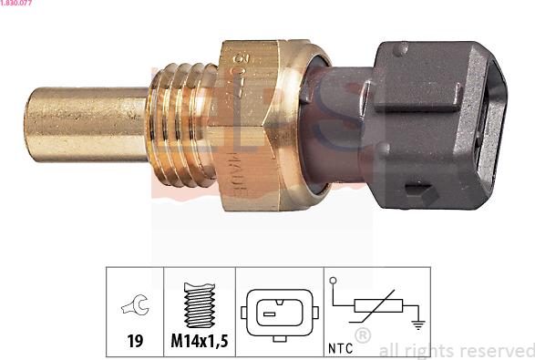 EPS 1.830.077 - Senzor,temperatura lichid de racire aaoparts.ro