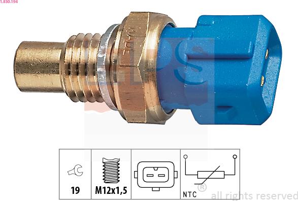 EPS 1.830.194 - Senzor,temperatura lichid de racire aaoparts.ro