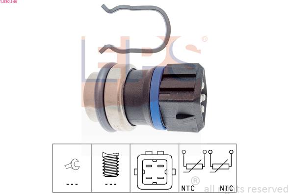 EPS 1.830.146 - Senzor,temperatura lichid de racire aaoparts.ro