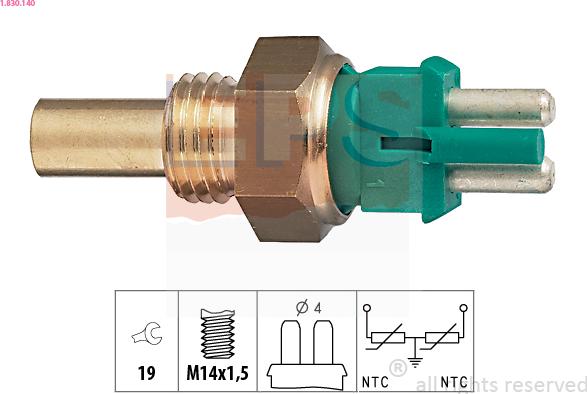 EPS 1.830.140 - Senzor,temperatura lichid de racire aaoparts.ro