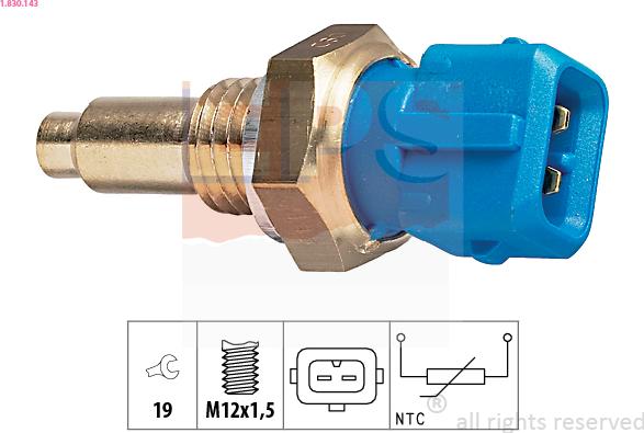 EPS 1.830.143 - Senzor,temperatura lichid de racire aaoparts.ro