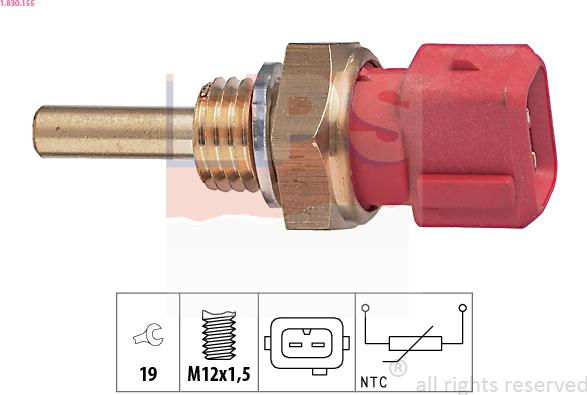 EPS 1.830.155 - Senzor,temperatura lichid de racire aaoparts.ro