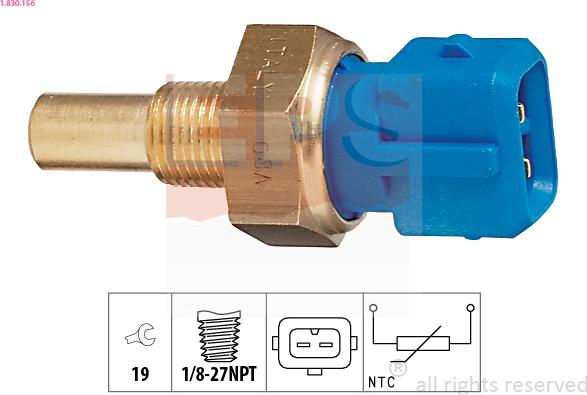 EPS 1.830.156 - Senzor,temperatura lichid de racire aaoparts.ro