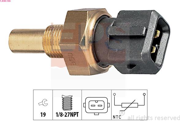 EPS 1.830.165 - Senzor,temperatura lichid de racire aaoparts.ro