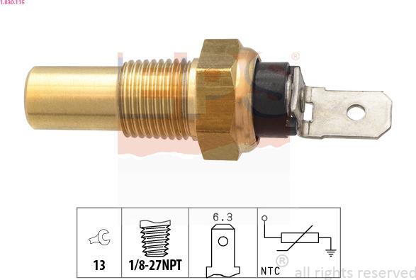 EPS 1.830.115 - Senzor,temperatura lichid de racire aaoparts.ro