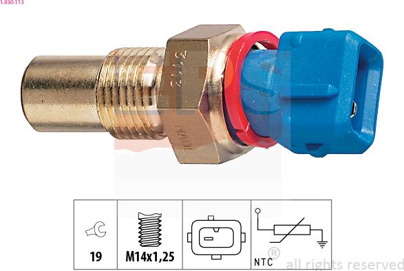 EPS 1.830.113 - Senzor,temperatura ulei aaoparts.ro