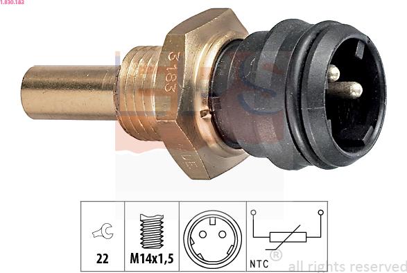 EPS 1.830.183 - Senzor,temperatura lichid de racire aaoparts.ro