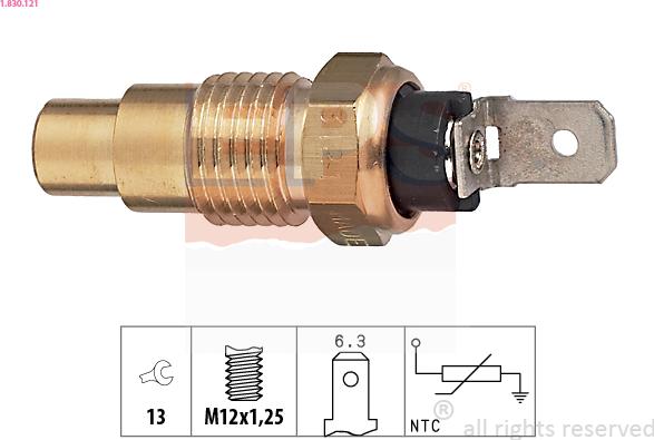 EPS 1.830.121 - Senzor,temperatura lichid de racire aaoparts.ro