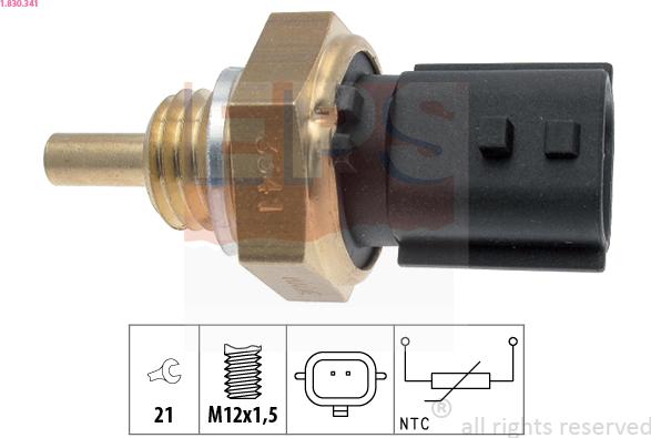 EPS 1.830.341 - Senzor,temperatura lichid de racire aaoparts.ro