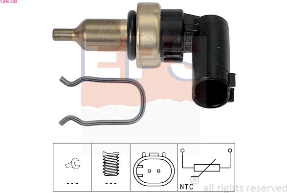 EPS 1.830.343 - Senzor,temperatura lichid de racire aaoparts.ro