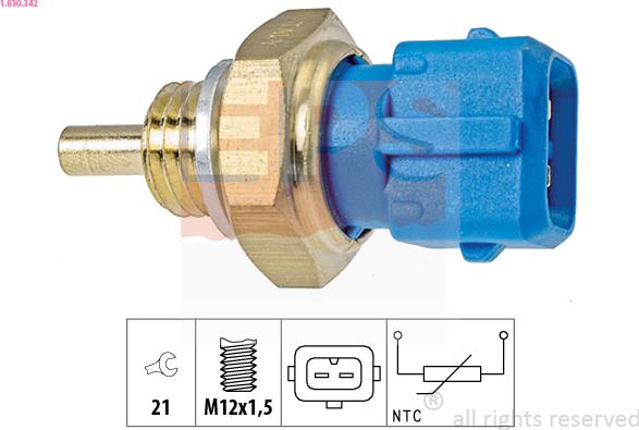 EPS 1.830.342 - Senzor,temperatura lichid de racire aaoparts.ro