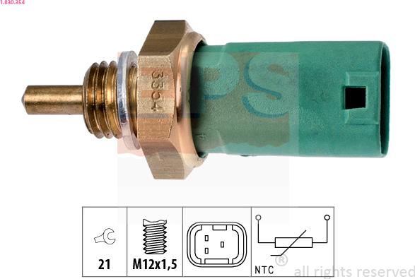 EPS 1.830.354 - Senzor,temperatura lichid de racire aaoparts.ro