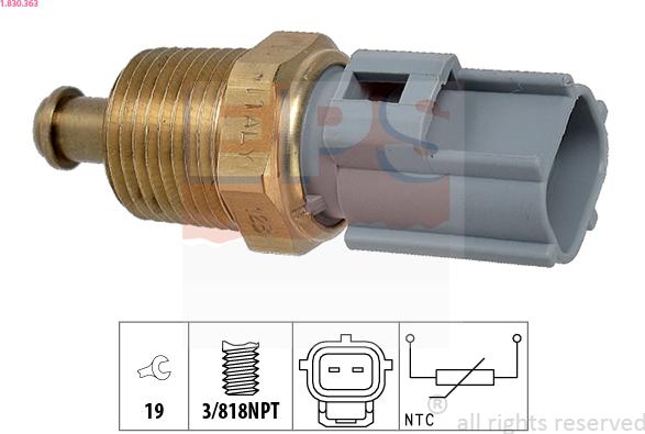 EPS 1.830.363 - Senzor,temperatura ulei aaoparts.ro