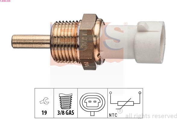 EPS 1.830.335 - Senzor,temperatura lichid de racire aaoparts.ro