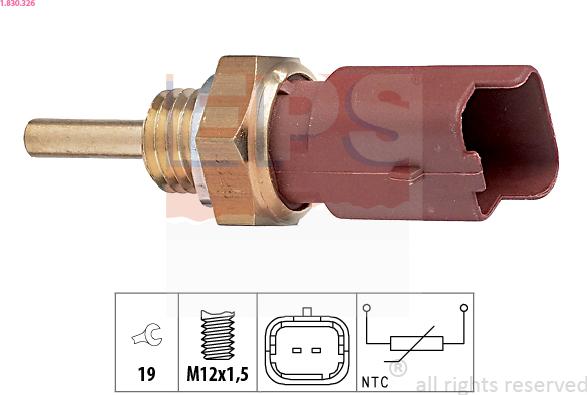 EPS 1.830.326 - Senzor,temperatura lichid de racire aaoparts.ro