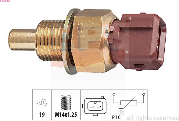 EPS 1.830.321 - Senzor,temperatura lichid de racire aaoparts.ro