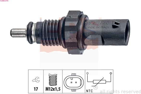 EPS 1.830.375 - Senzor,temperatura lichid de racire aaoparts.ro