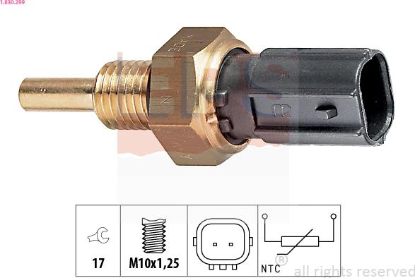 EPS 1.830.299 - Senzor,temperatura lichid de racire aaoparts.ro