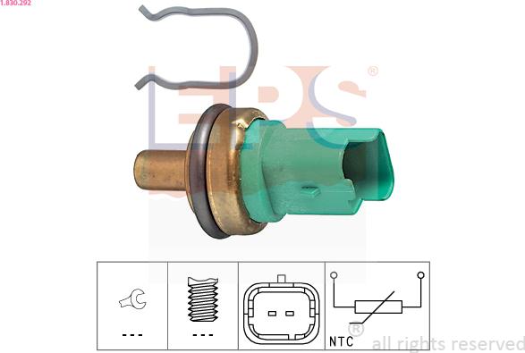 EPS 1.830.292 - Senzor,temperatura ulei aaoparts.ro