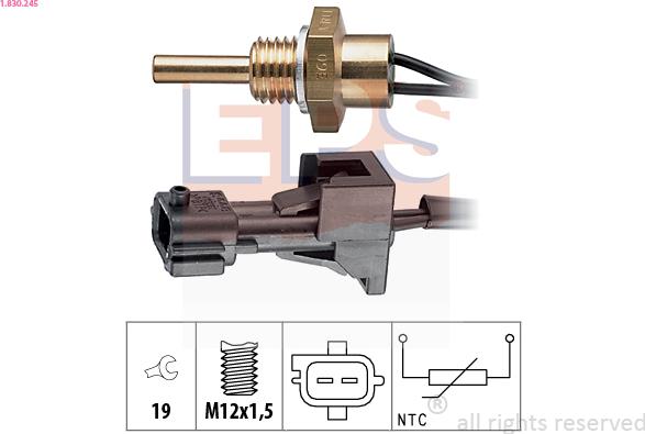 EPS 1.830.245 - Senzor,temperatura lichid de racire aaoparts.ro