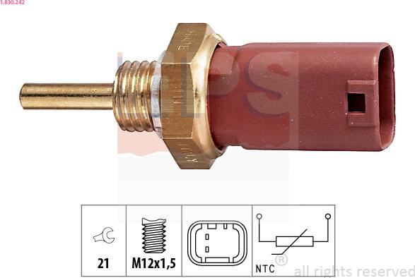 EPS 1.830.242 - Senzor,temperatura lichid de racire aaoparts.ro