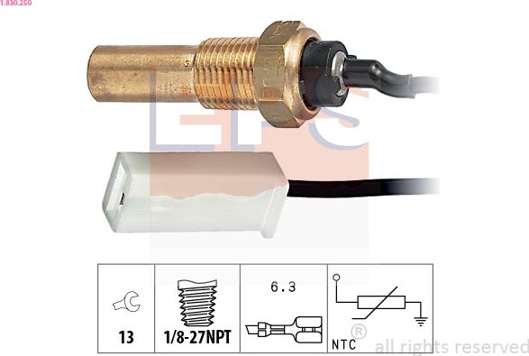 EPS 1.830.250 - Senzor,temperatura ulei aaoparts.ro