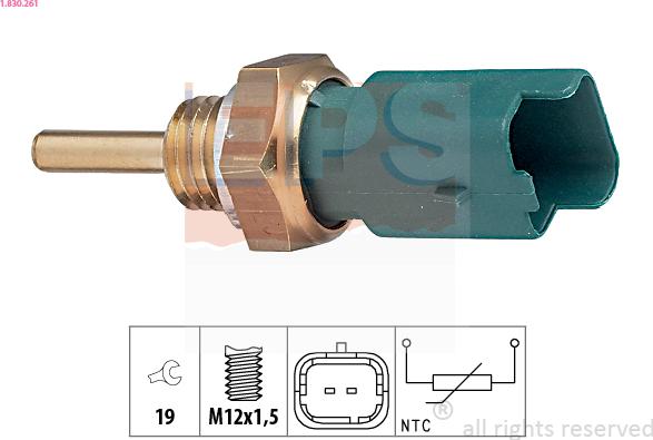 EPS 1.830.261 - Senzor,temperatura lichid de racire aaoparts.ro