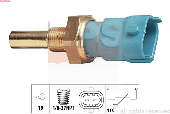 EPS 1.830.263 - Senzor,temperatura lichid de racire aaoparts.ro