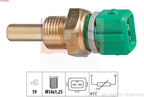 EPS 1.830.204 - Senzor,temperatura lichid de racire aaoparts.ro