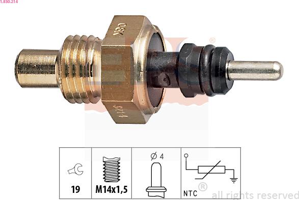 EPS 1.830.214 - Senzor,temperatura lichid de racire aaoparts.ro