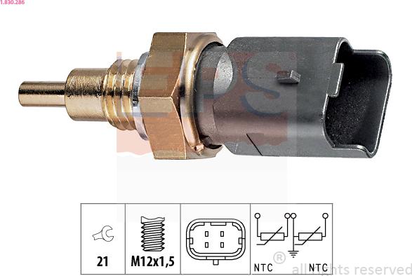 EPS 1.830.286 - Senzor,temperatura lichid de racire aaoparts.ro