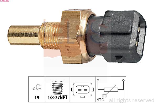 EPS 1.830.283 - Senzor,temperatura lichid de racire aaoparts.ro