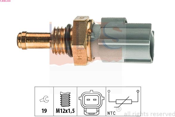 EPS 1.830.234 - Senzor,temperatura ulei aaoparts.ro