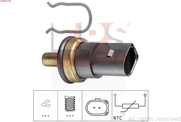 EPS 1.830.278 - Senzor,temperatura lichid de racire aaoparts.ro