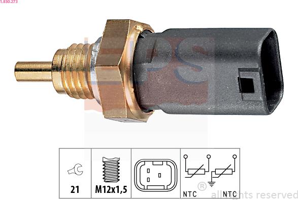 EPS 1.830.273 - Senzor,temperatura lichid de racire aaoparts.ro