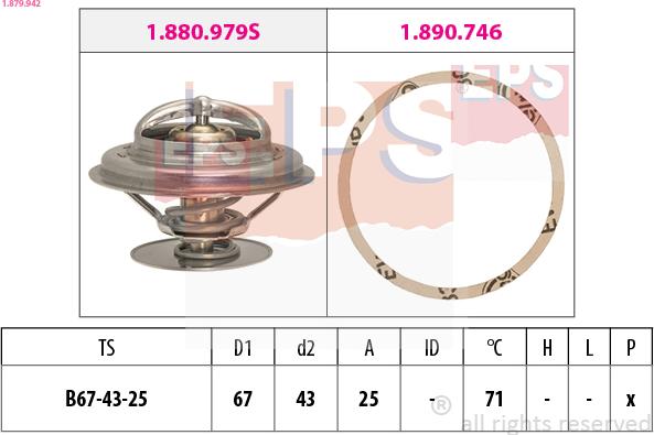 EPS 1.879.942 - Termostat,lichid racire aaoparts.ro