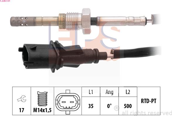EPS 1.220.131 - Senzor, temperatura gaze evacuare aaoparts.ro