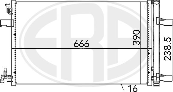 ERA 667053 - Condensator, climatizare aaoparts.ro