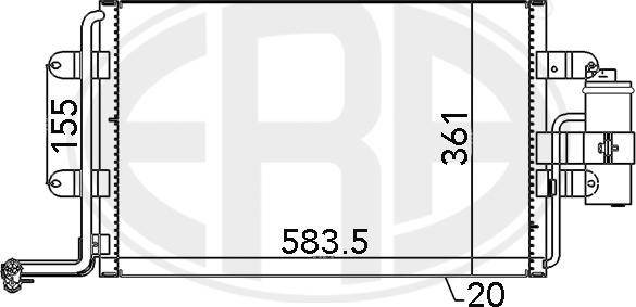ERA 667062 - Condensator, climatizare aaoparts.ro