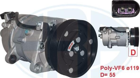 ERA 670056 - Compresor, climatizare aaoparts.ro