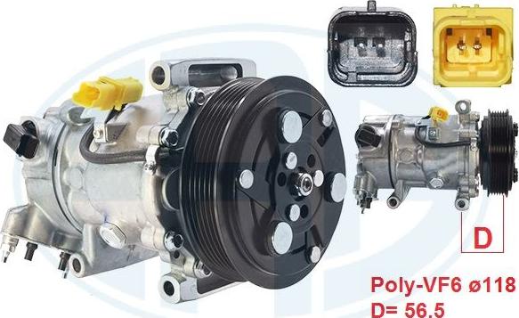 ERA 670066 - Compresor, climatizare aaoparts.ro