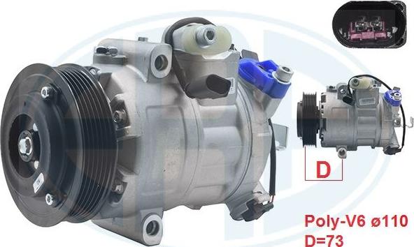 ERA 670022 - Compresor, climatizare aaoparts.ro