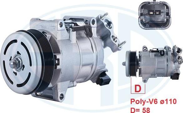 ERA 670167 - Compresor, climatizare aaoparts.ro
