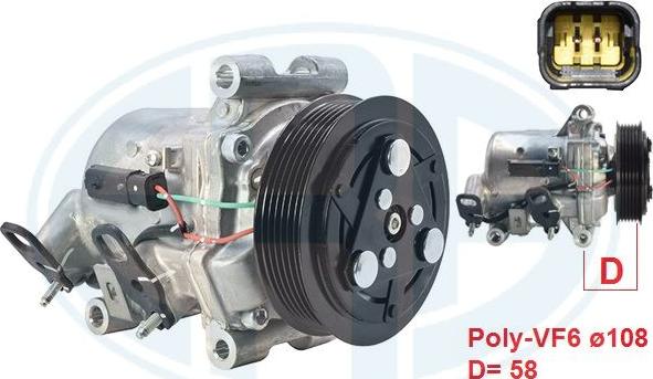 ERA 670108 - Compresor, climatizare aaoparts.ro