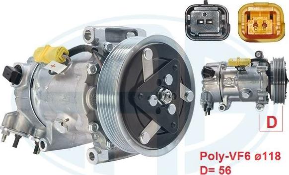 ERA 670116 - Compresor, climatizare aaoparts.ro