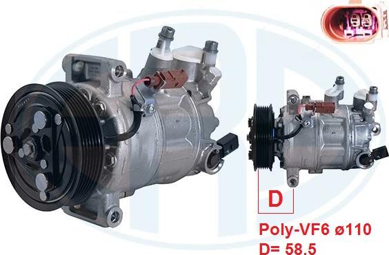 ERA 670180 - Compresor, climatizare aaoparts.ro