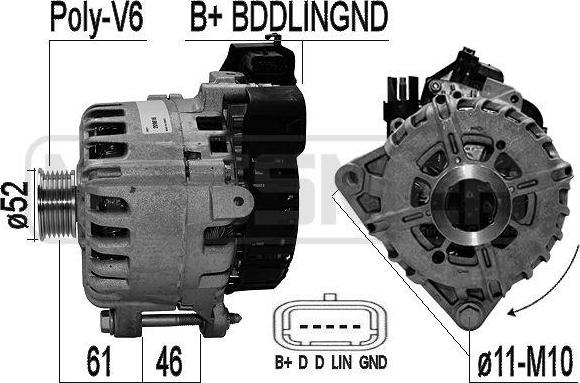 ERA 209616 - Generator / Alternator aaoparts.ro